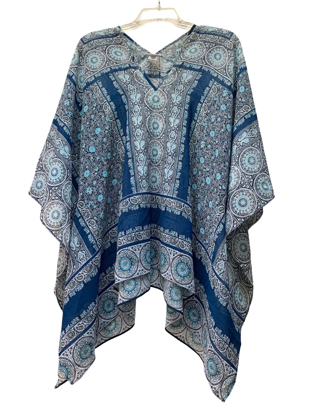 J. Jill Blue and Teal Paisley Tunic